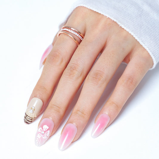 3D Press-On Nails Embossed with Sculpted Details