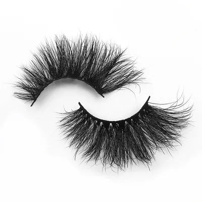 Natural Private Label Human Hair Square Box Fur Mink with Clear Band Eyelashes