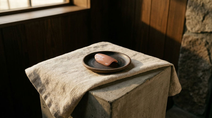 GlamD nail tip on ceramic dish