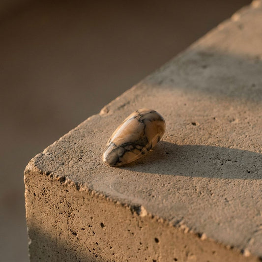 Marble design press-on nail